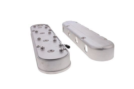 GM LS Smooth Cast Aluminum Valve Covers with Coil Mounts and Covers - Satin