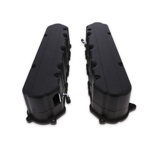 GM LT Smooth Cast Aluminum Valve Covers with Coil Mounts and Covers - Black