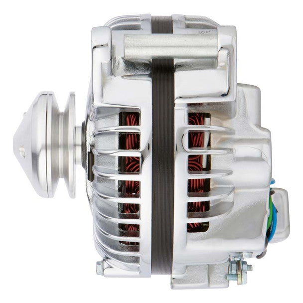 Chrysler 1 Wire Alternator 100 Amp Chrome Plated Serpentine 8-Rib Pulley