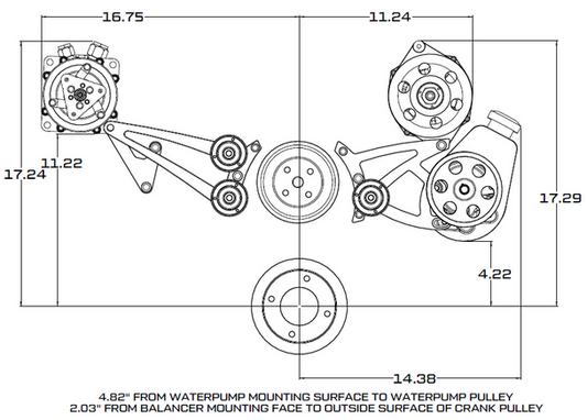 Pontiac Serpentine Conversion - Alternator Only - Black