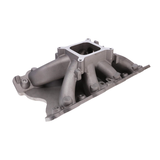 Ford 351 Cleveland 2V/4V Aluminum Intake Manifold, Single Plane, Hi-Rise, Satin