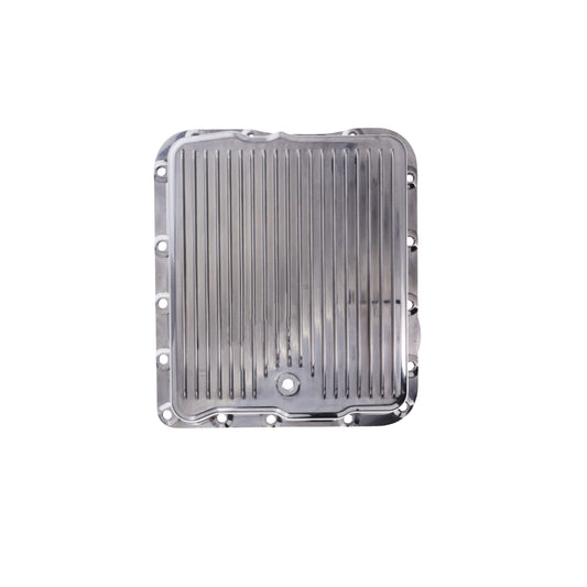 GM 700R4, 4L60, 4L60E, Finned Aluminum Transmission Pan, Stock Depth, Polished