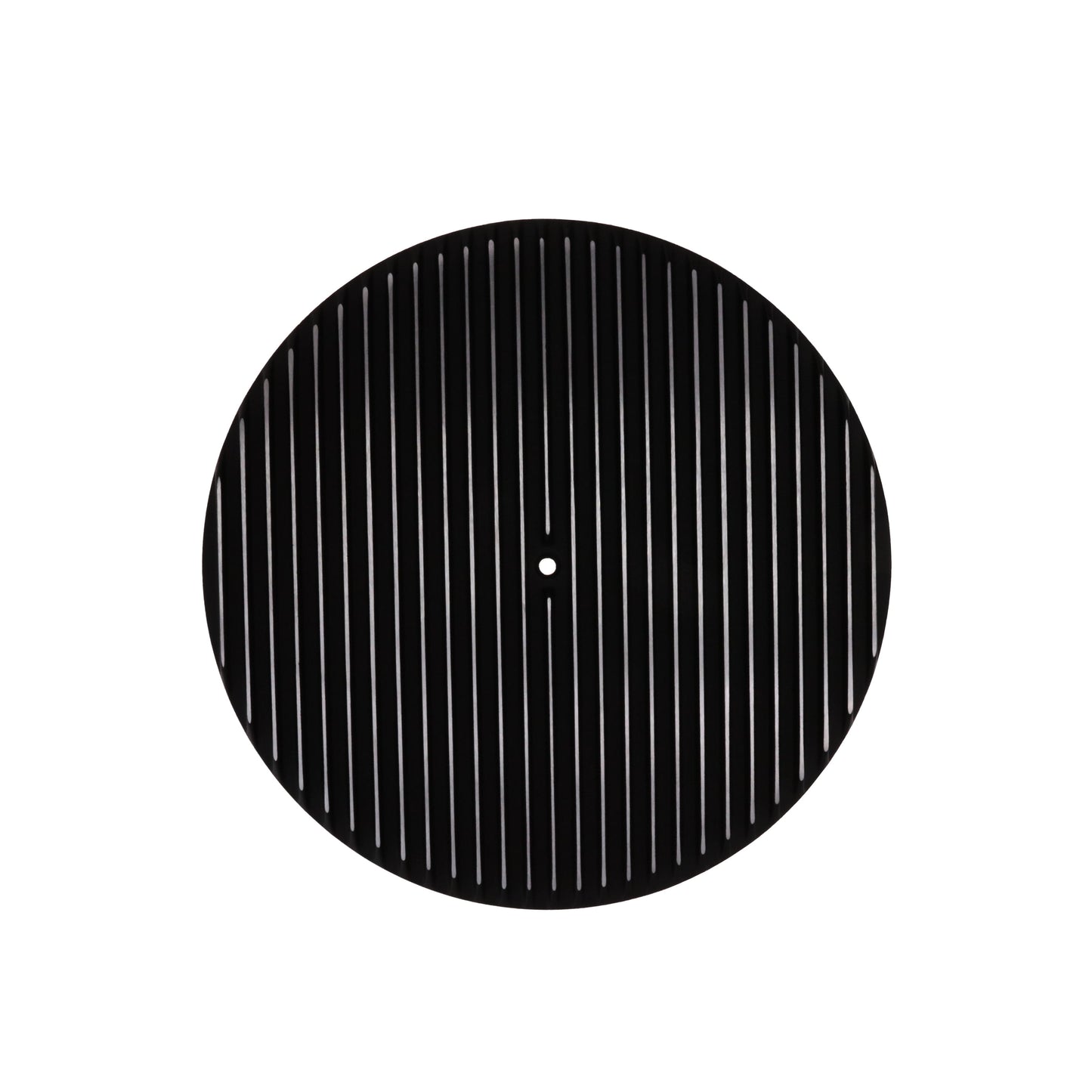 14" X 3" Full Finned Round Aluminum Air Cleaner Kit, Paper Filter, Recessed Base, Black