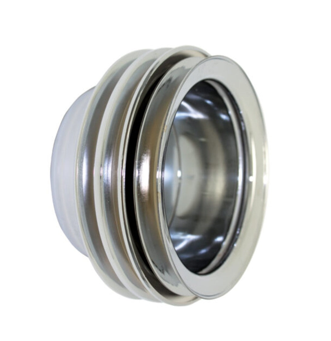 Ford Small Block Triple-Groove Steel Crankshaft Pulley - Chrome