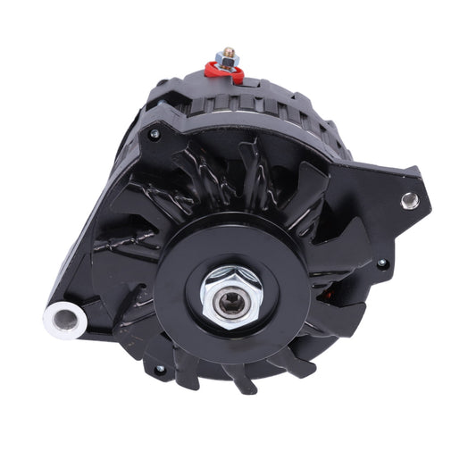 GM CS-130 Style 220 Amp Alternator with V-Belt Pulley - Black