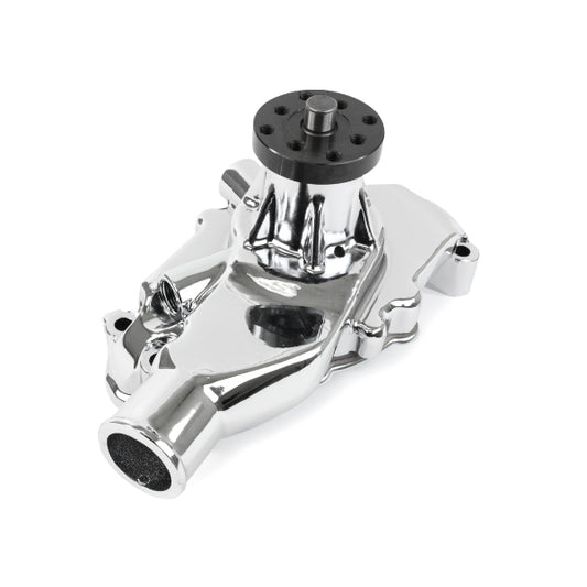 Chevy Small Block Short-Style Circle Track High-Flow Mechanical Water Pump - Chrome
