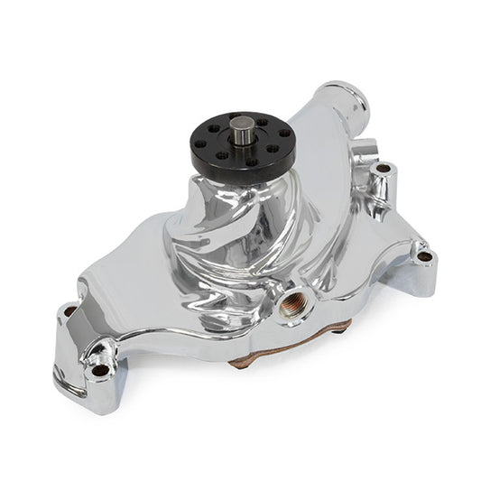 Chevy Big Block Short-Style Reverse Rotation High-Flow Mechanical Water Pump - Chrome