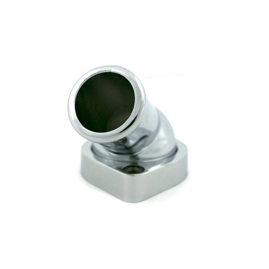 GM LS Aluminum 45° Swivel Water Neck - Chrome