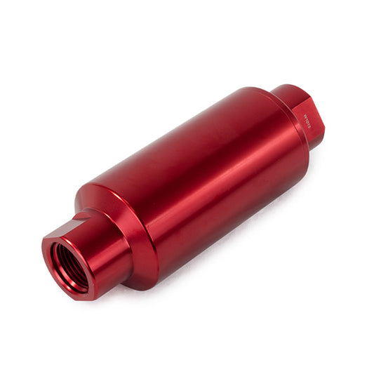 10 Micron Billet Aluminum Fuel Filter - Red