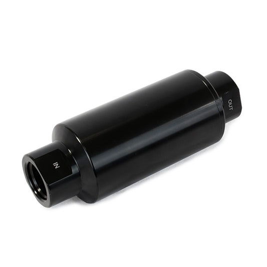 40 Micron Billet Aluminum Fuel Filter - Black