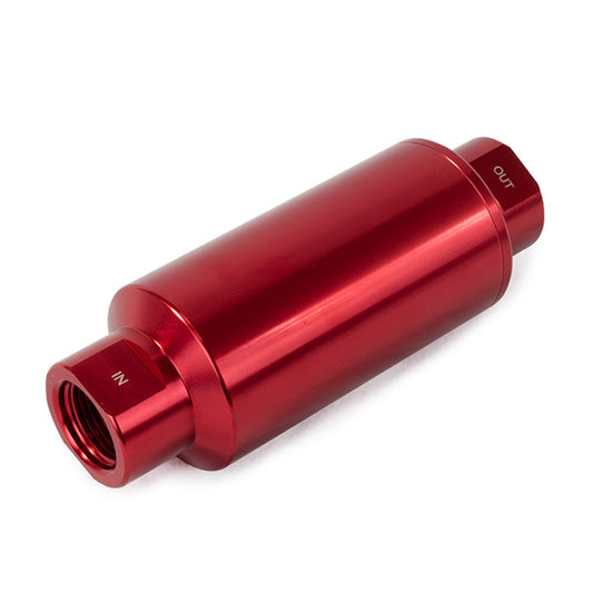 40 Micron Billet Aluminum Fuel Filter - Red