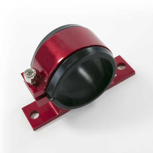 50mm Aluminum Inline Fuel Filter Bracket - Red