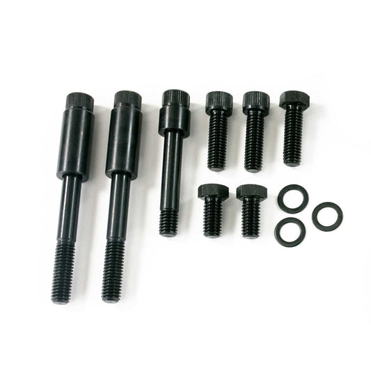 Chevy Small Block Long Water Pump Power Steering Bracket - Black