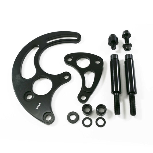 Chevy Big Block Long Water Pump Power Steering Bracket - Black