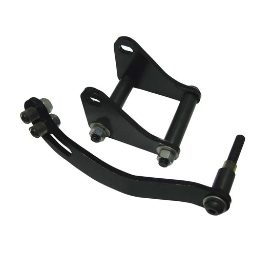 Chevy Small Block Adjustable Steel Driver Side Power Steering Pump Bracket Kit - Black