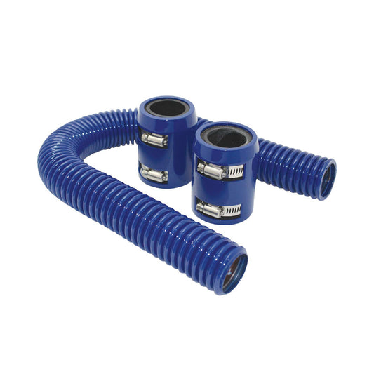 Blue Stainless Steel Flexible Radiator Hose Kit - 12 Inches