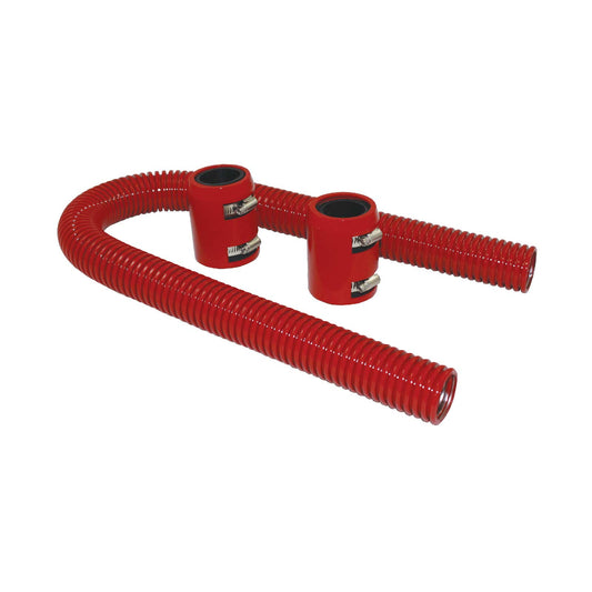 Red Stainless Steel Flexible Radiator Hose Kit - 12 Inches
