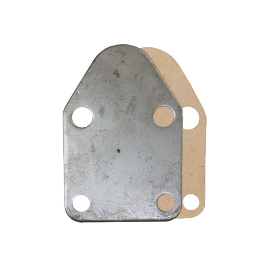 Chevy Small Block Steel Fuel Pump Block-Off Plate - Unplated