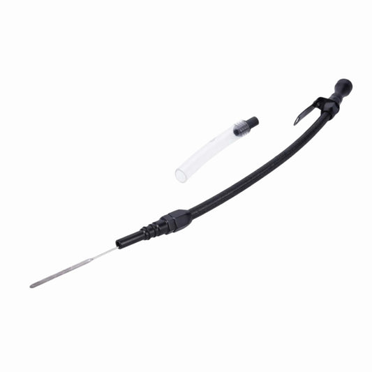 Chevy Big Block 1965-1995 Braided Stainless Steel Engine Oil Dipstick - Chrome