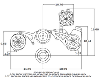 Ford 289-302-351W V-Belt System - AC & Alternator - Polished