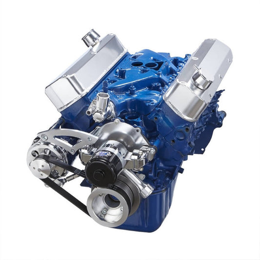 Ford 289-302-351W Serpentine Conversion Kit - Electric Water Pump - Alt Only - Polished
