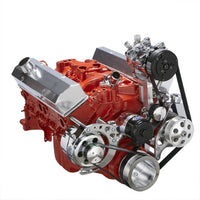 Chevy Small Block Serpentine Conversion - AC, Alternator & Power Steering, Electric Water Pump - Polished