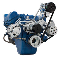 Ford 351C, 351M & 400 Serpentine System - AC, Power Steering & Alternator - EWP - Polished