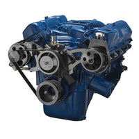 Ford 351C, 351M & 400 Serpentine System - Power Steering & Alternator - Black