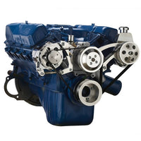 Ford 351C, 351M & 400 Serpentine System - Power Steering & Alternator - Polished