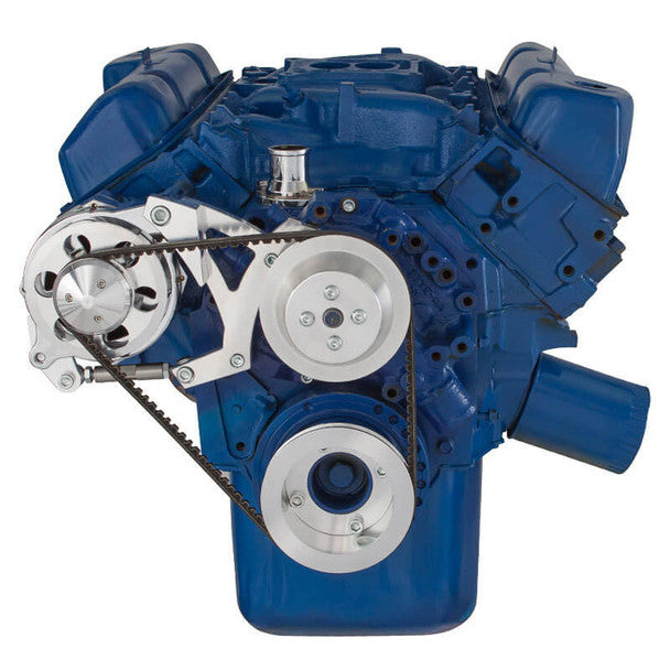 Ford 351C, 351M & 400 V-Belt System - Alternator Only - Polished