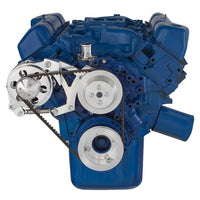 Ford 351C, 351M & 400 V-Belt System - Alternator Only - Polished