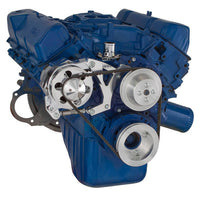 Ford 351C, 351M & 400 V-Belt System - Alternator Only - Polished