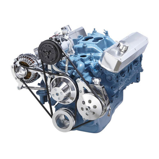Chrysler Small Block Power Steering, AC & Alternator System - Polished