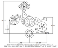 Chrysler Small Block Power Steering, AC & Alternator System - Polished