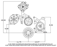 Small Block Chrysler Serpentine Conversion, Alternator Only - Polished
