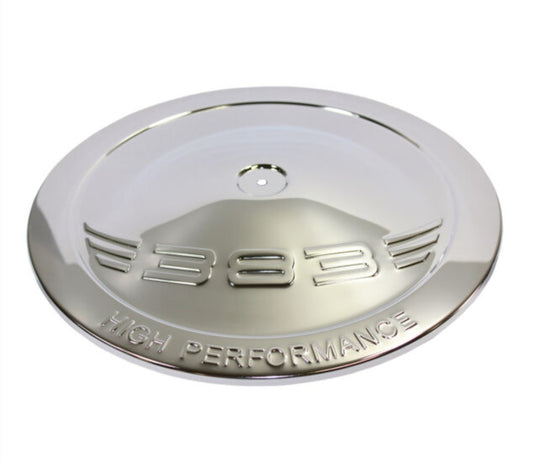 14" 383 Muscle Car Style Chrome Steel Air Cleaner Top
