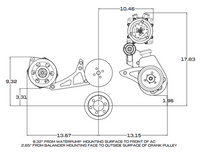 Ford 390 Serpentine System - Alternator & A/C (No Power Steering) - Polished