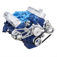 Ford 390 Serpentine System - Power Steering & Alternator - Polished