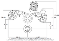 Chrysler Big Block Power Steering & Alternator System (426 - 440) - Black