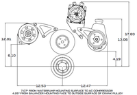 Big Block Chrysler Serpentine Conversion, Alternator Only - Polished