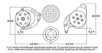 Chevy Big Block V-Belt System - Power Steering LWP - Polished