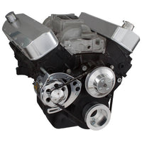 Chevy Big Block V-Belt System - Alternator Only, LWP - Polished