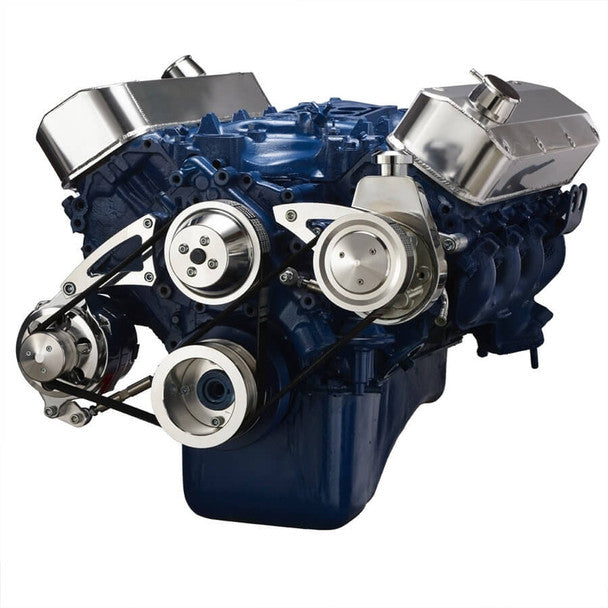 Ford 460 Serpentine System - Power Steering & Alternator - Polished