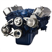 Ford 460 Serpentine System - Power Steering & Alternator - Polished
