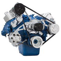 Ford 460 Serpentine System - AC and Power Steering, Electric WP - Polished