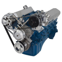 Ford 5.0L & 5.8L Serpentine Conversion Kit - Alternator & A/C - Polished