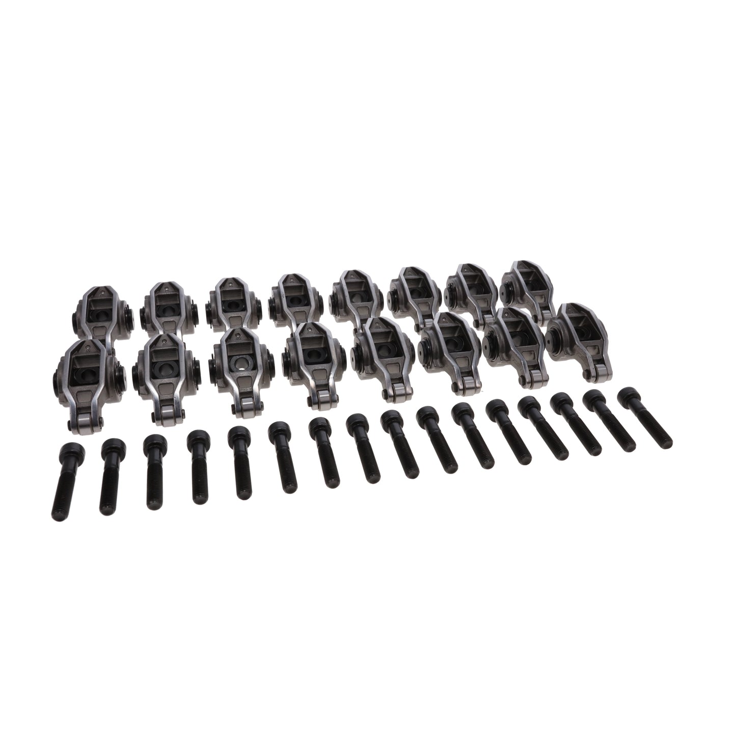 Chevy LS1/LS2/LS6 Pro Series Cast Steel Rocker Arms, 1.7 Ratio, Needle Bearing Trunnion, Needle Bearing Tip