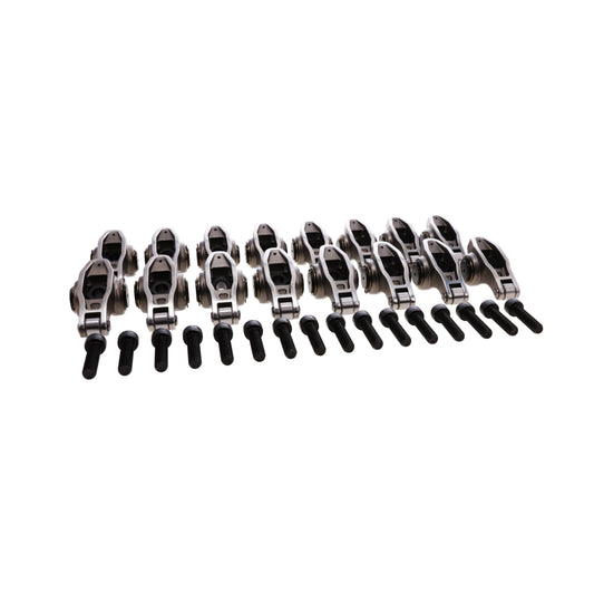 Chevy LT Pro Series Cast Steel Rocker Arms, 1.8 Ratio, Bronze Bushing Trunnion, Needle Bearing Tip