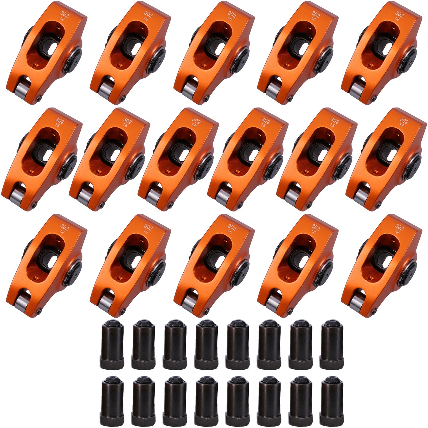 Ford Small Block 6061-T6 Aluminum 1.6 Ratio 7/16" Roller Rocker Arms