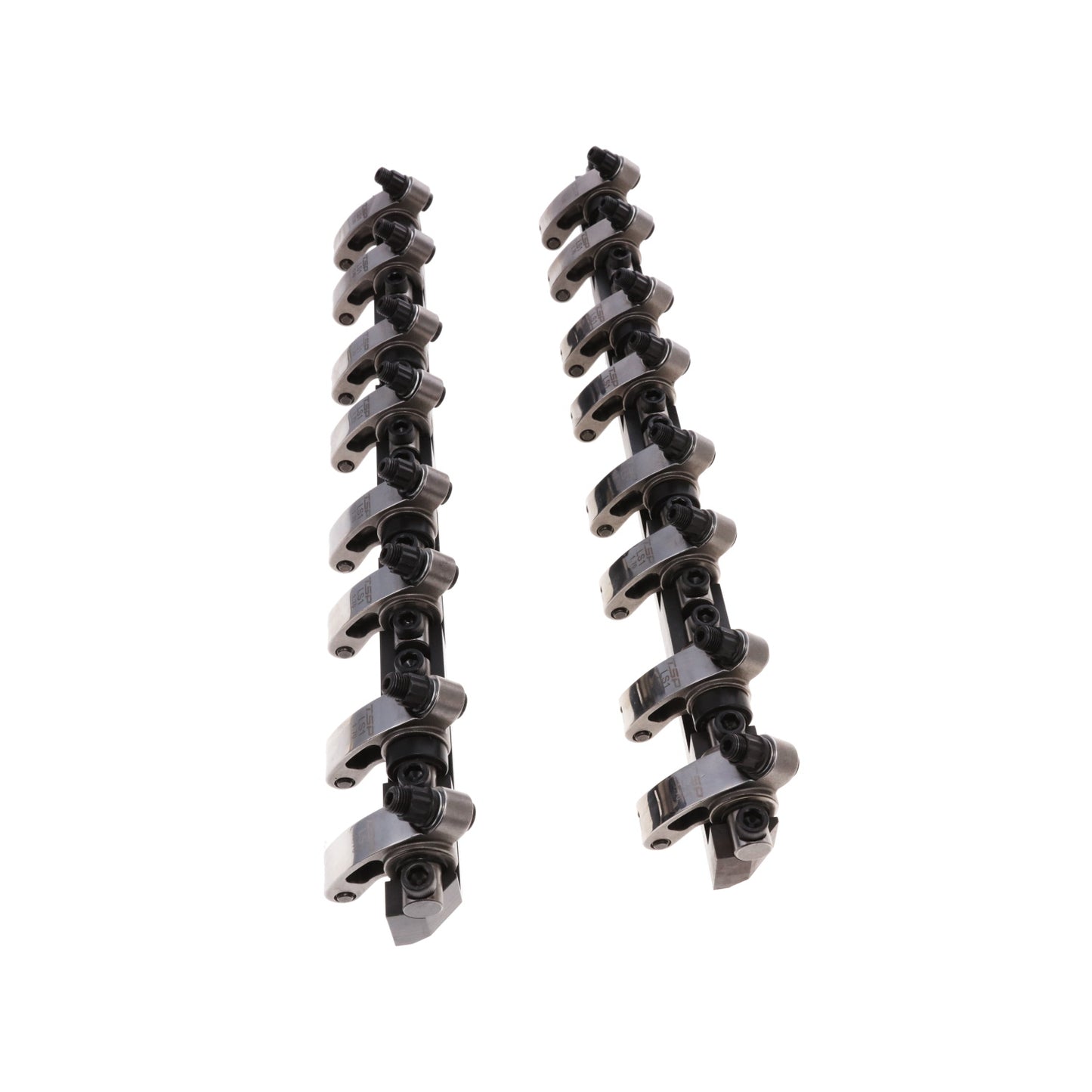 Chevy LS1 Stainless Steel Shaft Pro Series Rocker Arm System, 1.7 Ratio, Needle Bearing Trunnion, Needle Bearing Tip